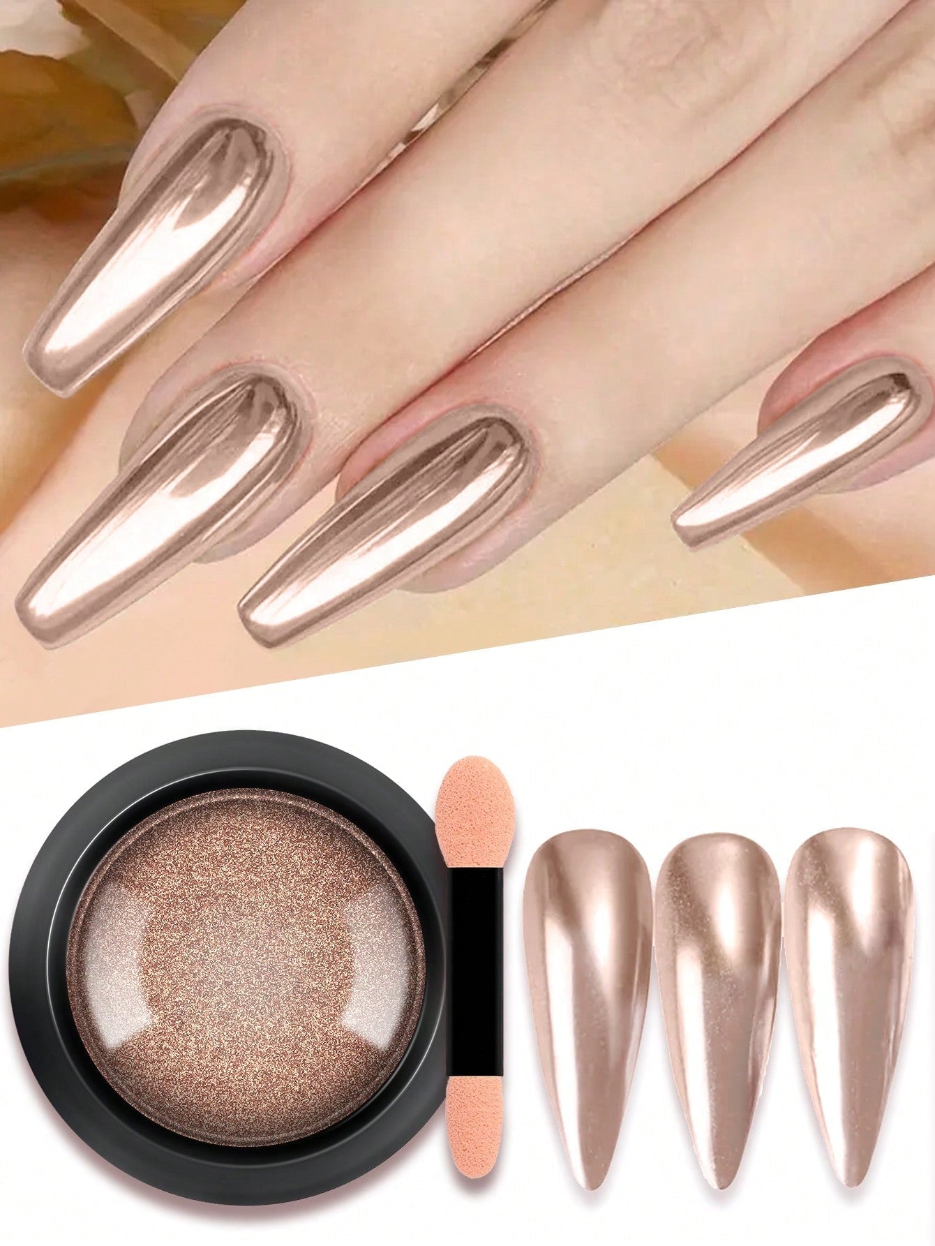 {{ GelPolish_USA }} {{ magnetic_gelpolish}} Champagne {{ Gelpolish_usa}} {{ Gel_polish}} 1 pc Mirror Chrome Nail Powder - {{ UV_Drying_machine}} - {{ Powerful_LED_Nail_Dryer}} {{ Gelish }} {{Gel_nail_polish}} {{ Orly}}