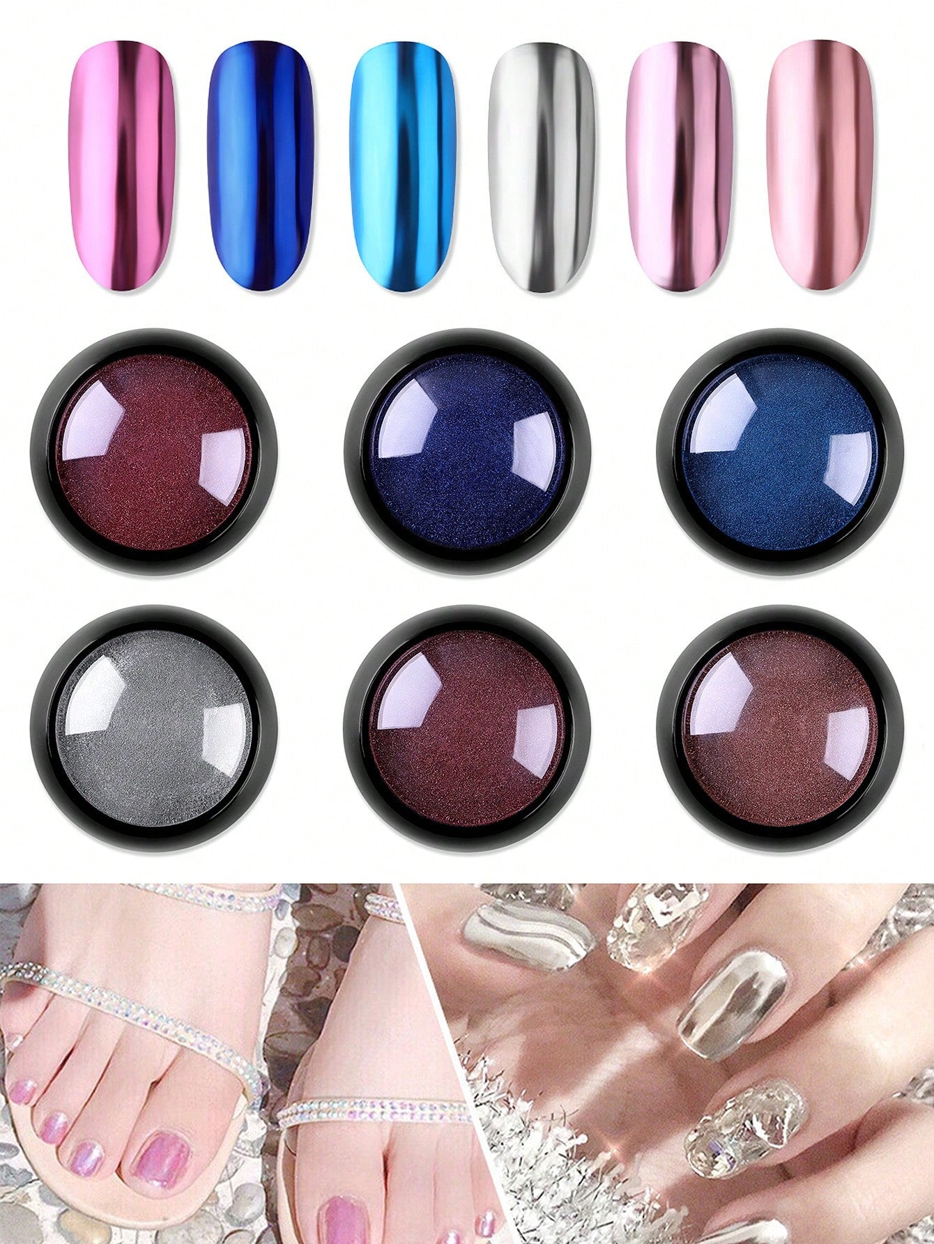 {{ GelPolish_USA }} {{ magnetic_gelpolish}} Default Title {{ Gelpolish_usa}} {{ Gel_polish}} 6boxes Chrome Nail Holographic Aurora Dust - {{ UV_Drying_machine}} - {{ Powerful_LED_Nail_Dryer}} {{ Gelish }} {{Gel_nail_polish}} {{ Orly}}