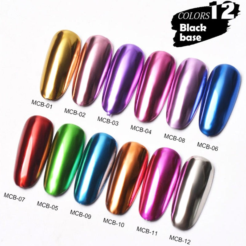 {{ GelPolish_USA }} GelPolish USA GelPolish USA Nail Care 12pcs Set Chrome Dusts - {{ UV_Drying_machine}} - {{ Powerful_LED_Nail_Dryer}} {{ Gelish }} {{Gel_nail_polish}} {{ Gel_polish }}