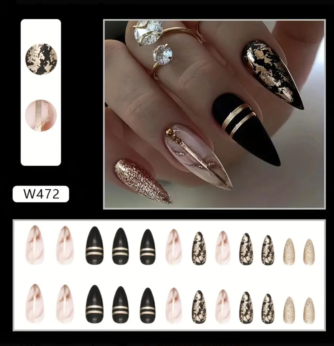 24pcs/set High Quality Fake Nails