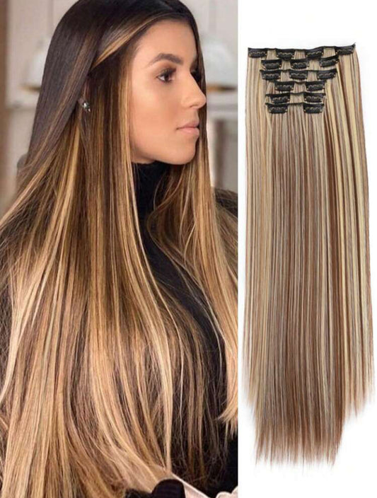 24inch - 6pcs Clip Synthetic Hair Extensions