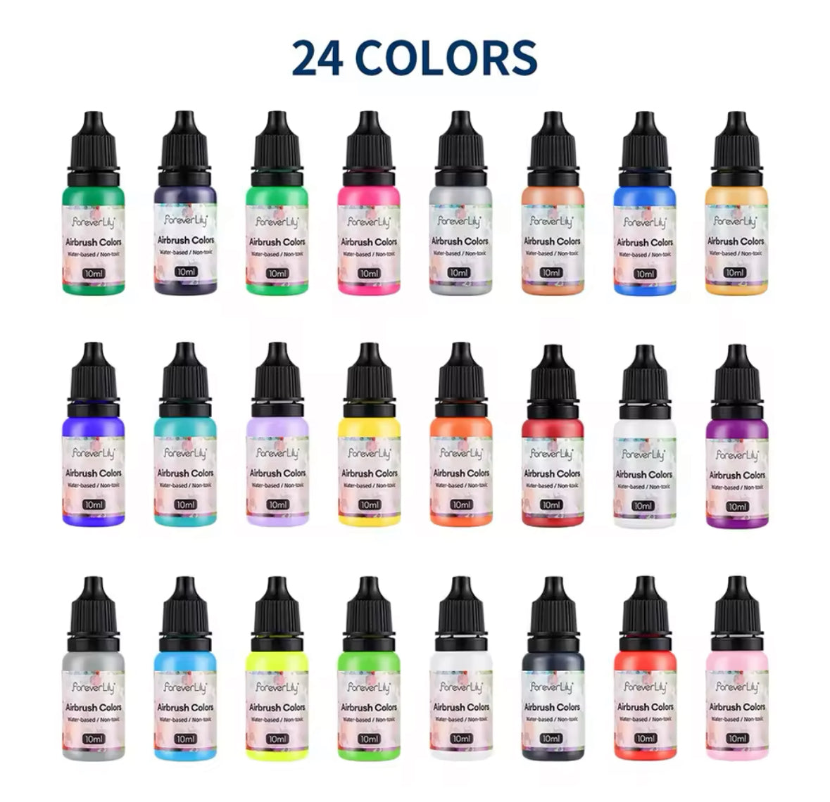 24pcs Acrylic Paint Airbrush Ink Set