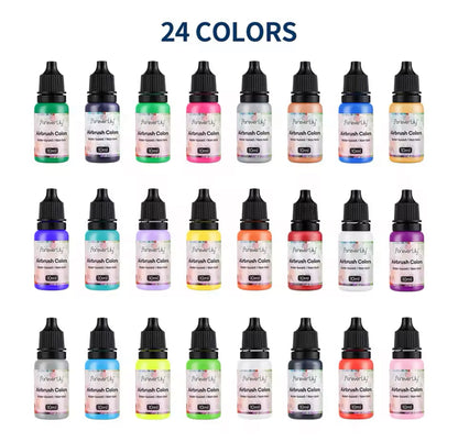 24pcs Acrylic Paint Airbrush Ink Set