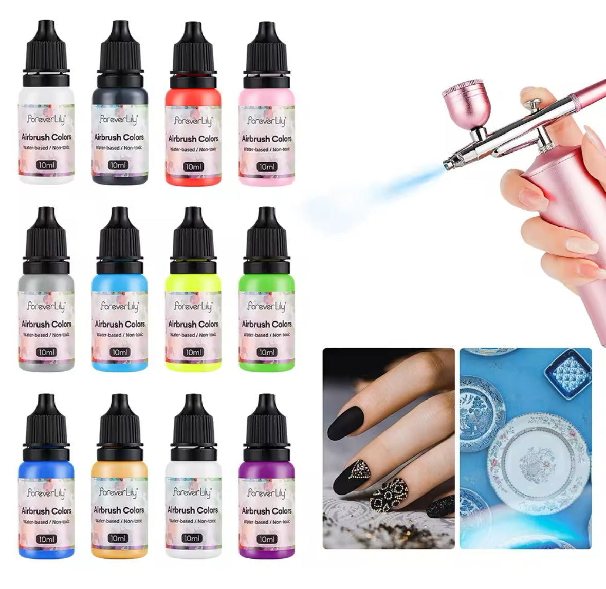 24pcs Acrylic Paint Airbrush Ink Set