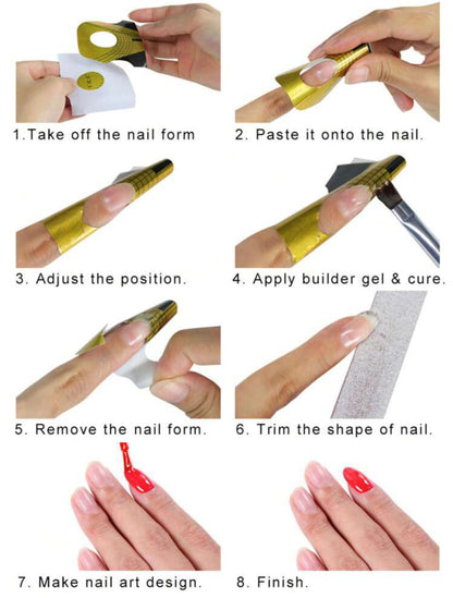 20pcs Nail Extension Guide Paper Form