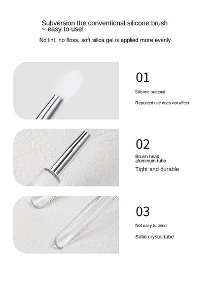 2pcs Multi-use Nail Art Silicone Rubbing Brush/Rod