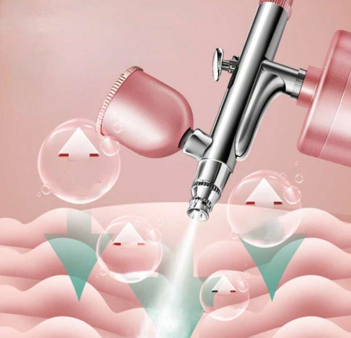 Ombre Airbrush With Compressor Gun - Pink