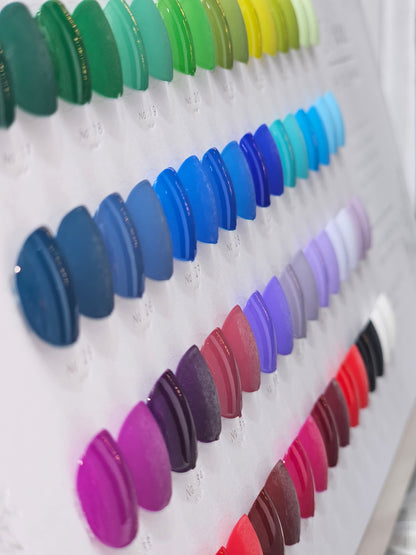 46 Colors - 15ml - Korean Gel Nail Polish Set with Color Palette Display