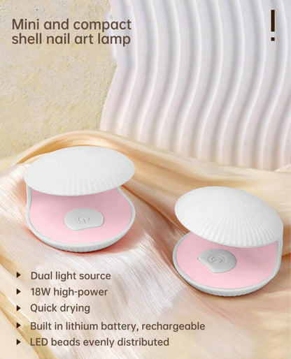 Mini Shell Shape UV Nail Drying Lamp -  USB Cable