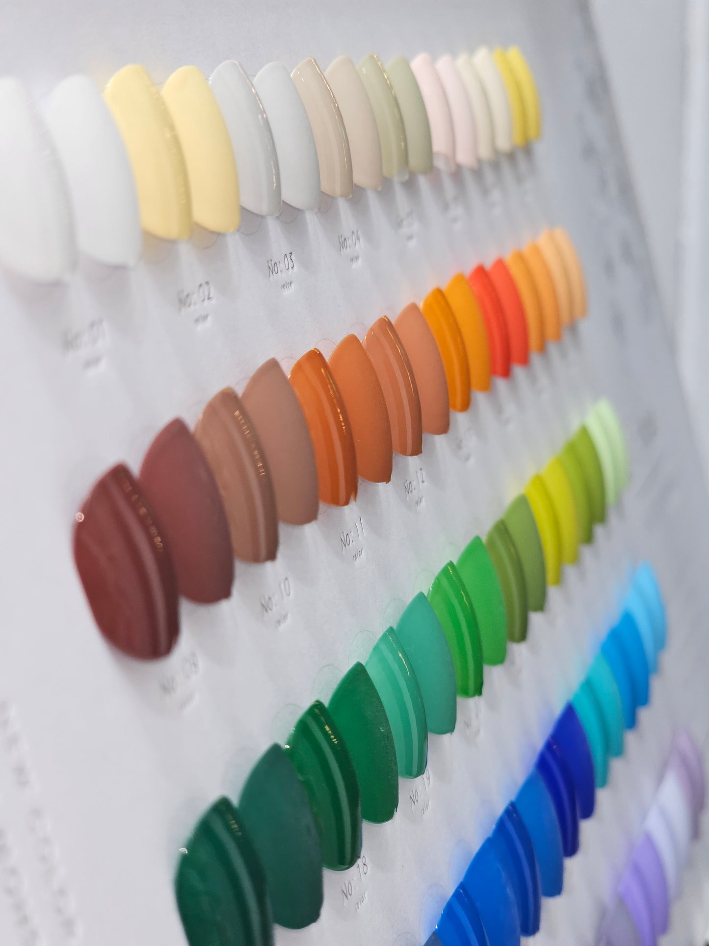 48 Colors - 15ml - Korean Gel Nail Polish Set with Color Palette Display