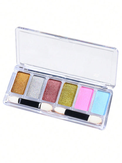 1box Multicolor Solid Magic Mirror Powder Glitter, Non-Floating Nail Art Decoration For Women, GelPolish USA