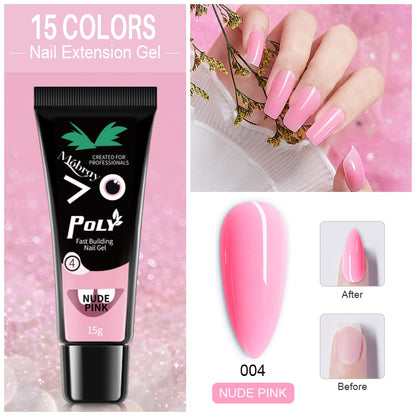 {{ GelPolish_USA }} GelPolish USA 15ml-004 Nude Pink GelPolish USA polygel 15ML Poly Nail Gel For Nail Extension Tube - {{ UV_Drying_machine}} - {{ Powerful_LED_Nail_Dryer}} {{ Gelish }} {{Gel_nail_polish}} {{ Gel_polish }}