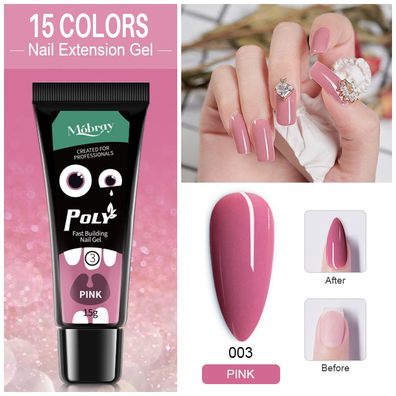{{ GelPolish_USA }} GelPolish USA 15ml-003 Pink GelPolish USA polygel 15ML Poly Nail Gel For Nail Extension Tube - {{ UV_Drying_machine}} - {{ Powerful_LED_Nail_Dryer}} {{ Gelish }} {{Gel_nail_polish}} {{ Gel_polish }}