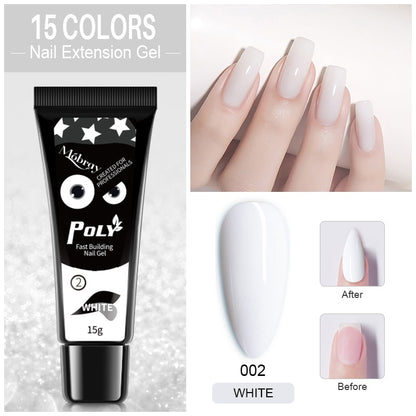 {{ GelPolish_USA }} GelPolish USA 15ml-002 White GelPolish USA polygel 15ML Poly Nail Gel For Nail Extension Tube - {{ UV_Drying_machine}} - {{ Powerful_LED_Nail_Dryer}} {{ Gelish }} {{Gel_nail_polish}} {{ Gel_polish }}