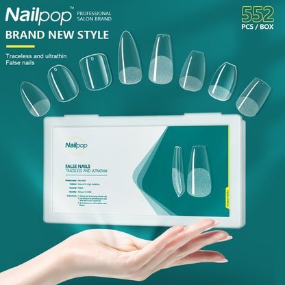 Nailpop 552pcs PRO Press-on Tips for Softgel Extension