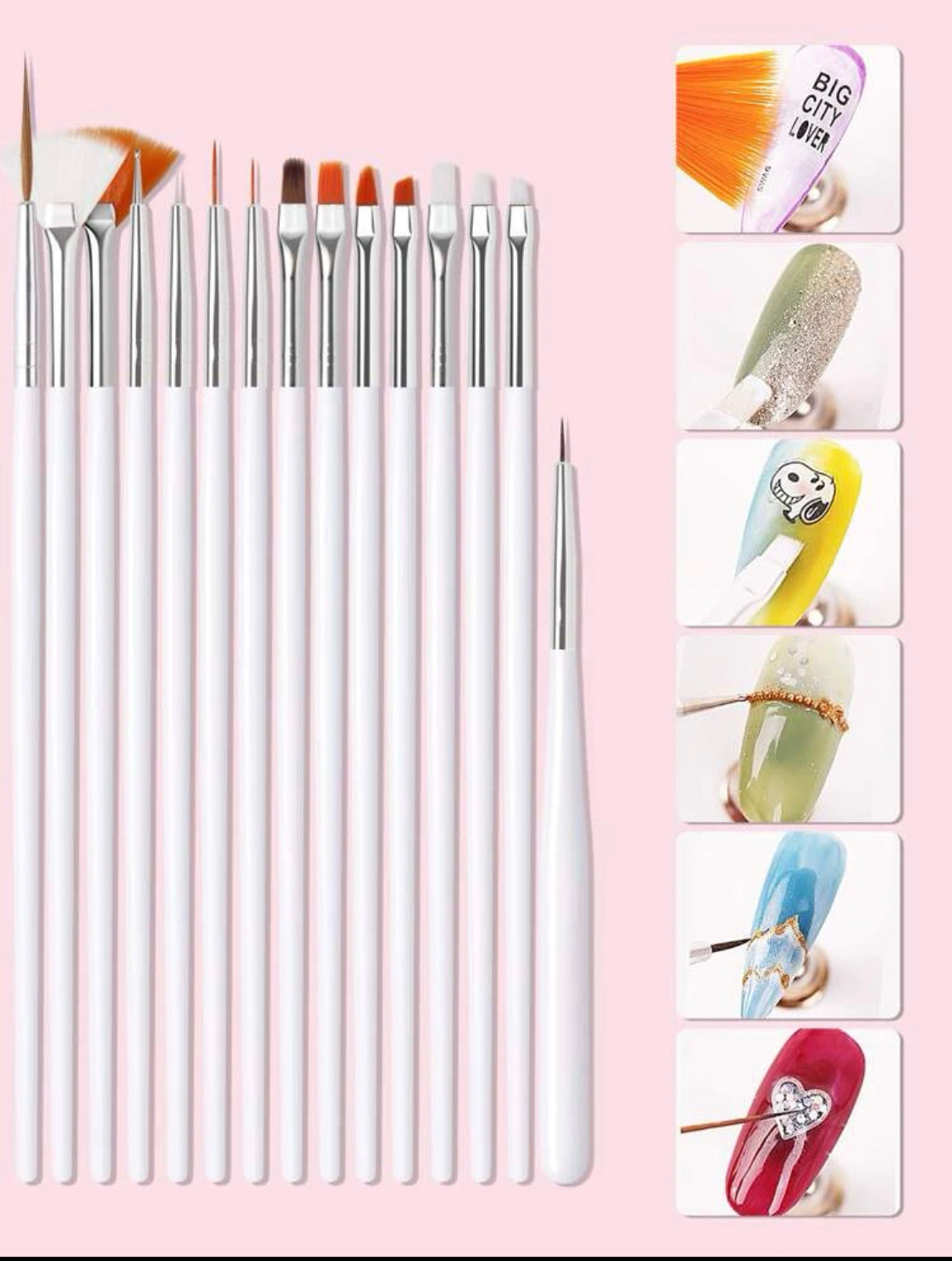 Professional 29 pcs Nail Art Tool Set with artificial practice fingers